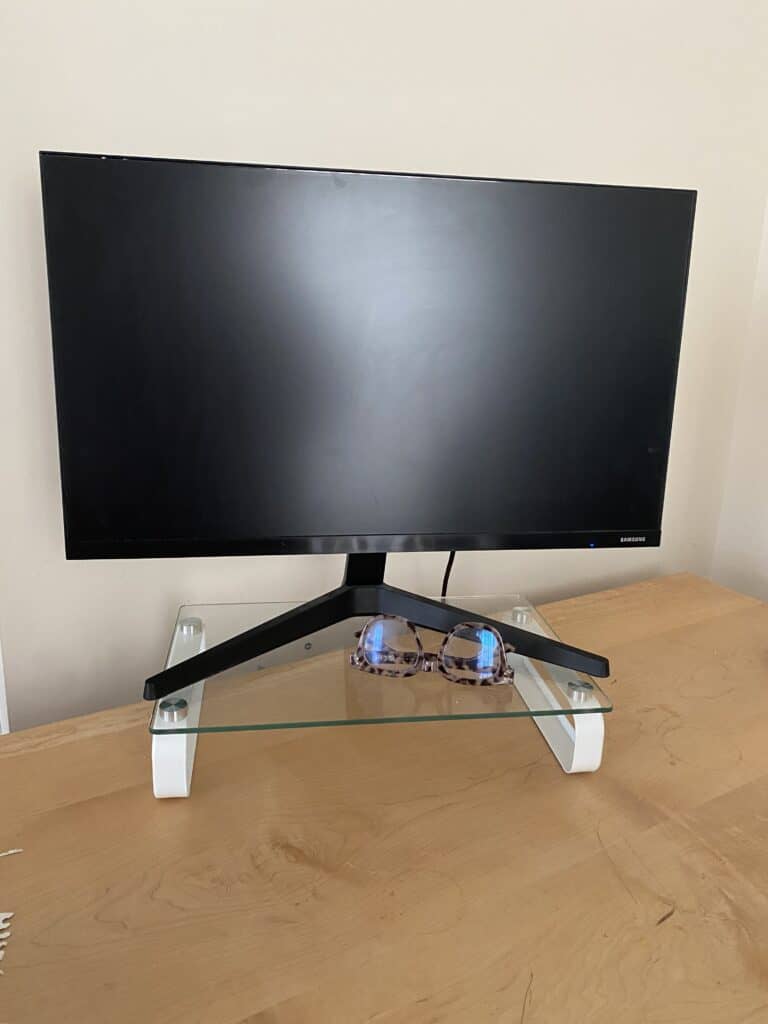 glass monitor stand